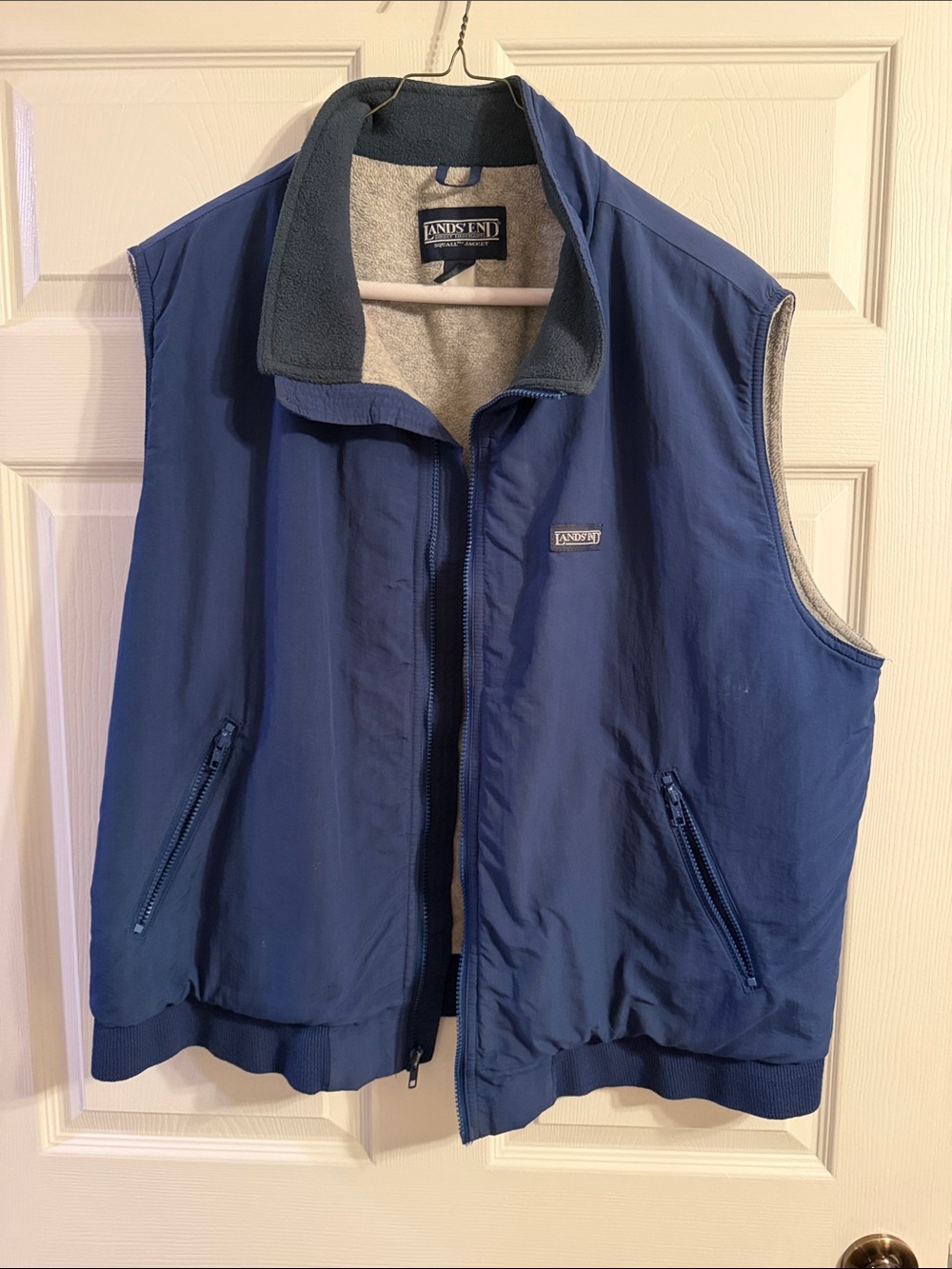 Lands' End Men's Navy Blue Reversible Vest